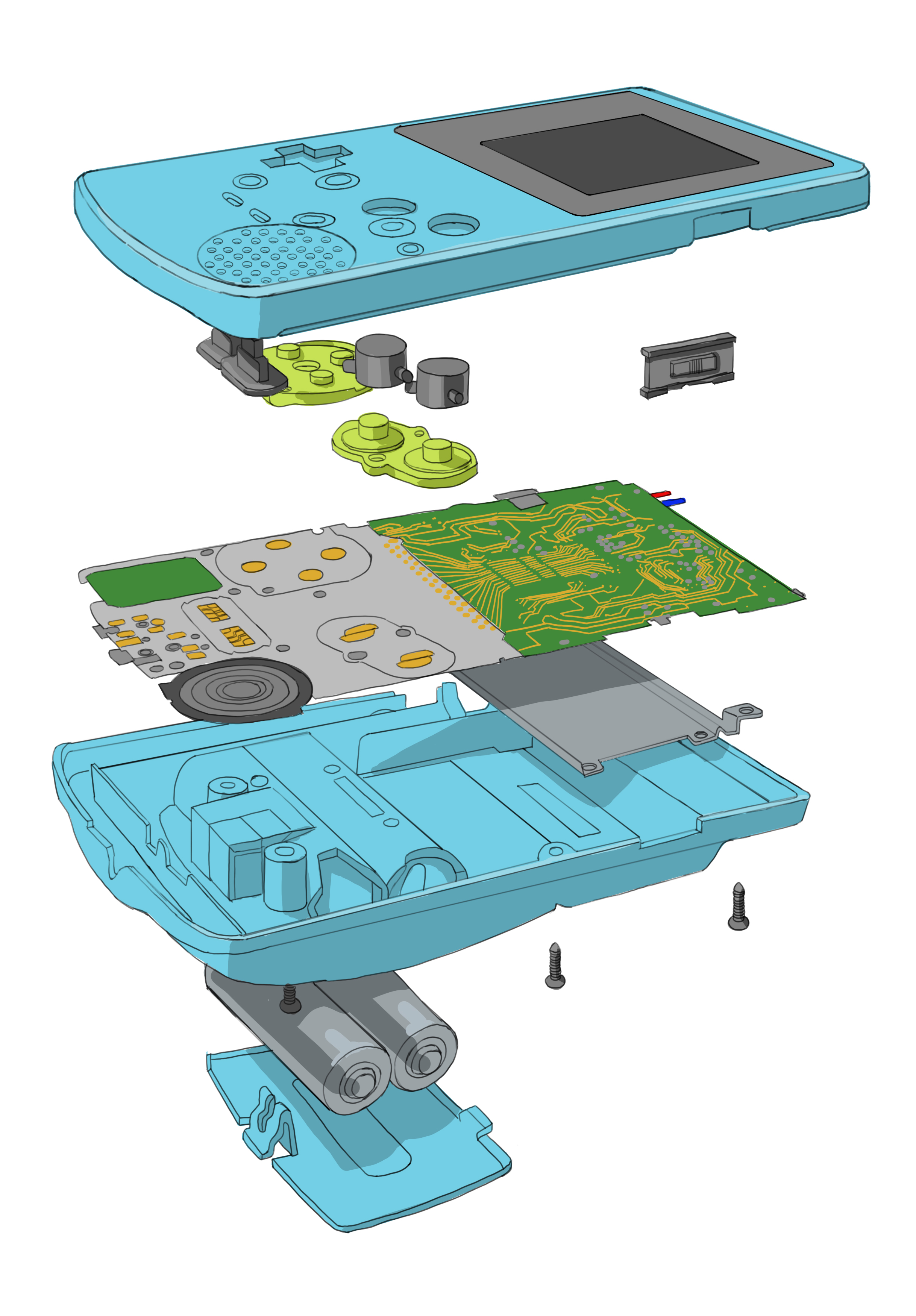 Game Boy Exploded View